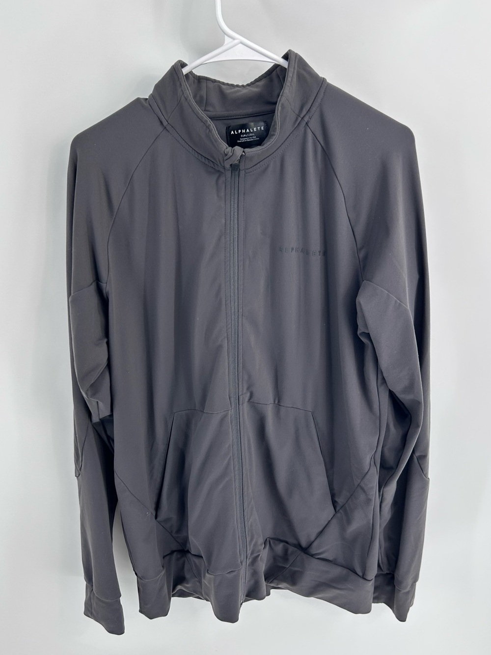 Alphalete Men Premium Gray‎ Athletic Full-Zip Jacket - Large